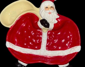 Vintage 2000 Santa Cookie 13” Plate Platter FIGI Christmas