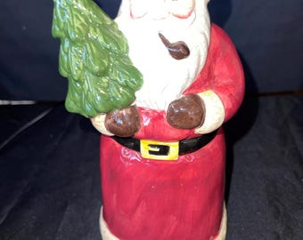Vintage Santa Taper Candleholder NICE