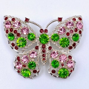 Vintage Sarah Coventry Rhinestone Buttlerfly Brooch