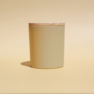 8 oz bulk lege beige kaarsenpotten met bamboe deksel | Kaarsenmaker | Set van 12 | Set van 24 | Groothandel kaarsenhouders | Bulkkaarsen met deksel