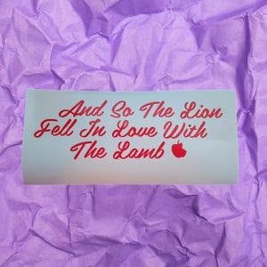 Lion fell in love with the lamb