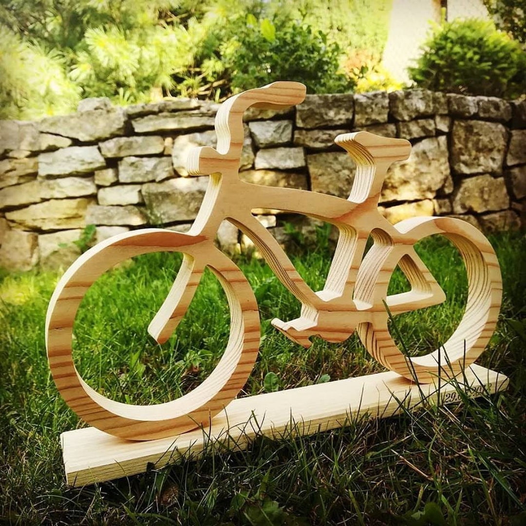 Vélo en bois, Décoration en forme de vélo, Vélo en bois, Cadeau