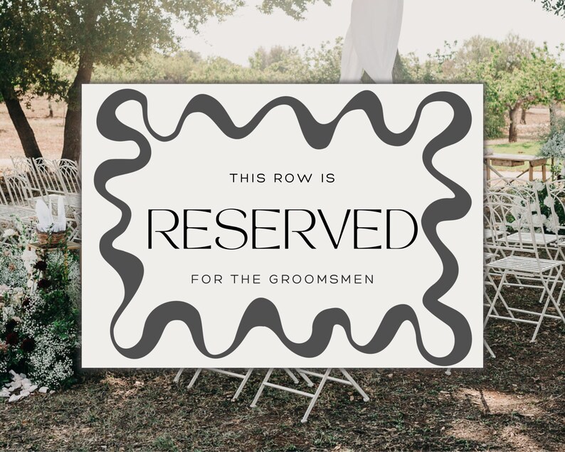 Reserved Signage - Wedding/event Template - Etsy