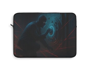 Custodia per laptop Stealthy Heist / Accessori per gamer, regalo tecnologico, custodia per computer, design unico, estetica accattivante