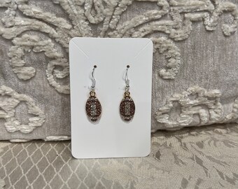 Football Dangly Earings (Bling)(comes with back)