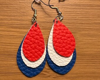 Three-Layered Teardrop Earrings