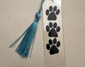 Acrylic bookmarks with tassels.