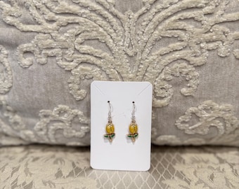Yellow Flower Earrings (comes with back)