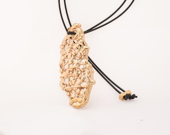 Large  SeaOval Filigree Pendent in Brass or Bronze. Inspired by Ocean Barnacles