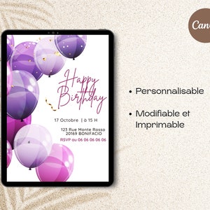 Carte Anniversaire - Birthday Card - Birthday Card - Girls Birthday Card - Cute Birthday Card - Happy Birthday Card - Event