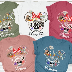 Camisas personalizadas de Disney Hollywood Studios, camisa de Disney 2024 a juego familiar, camisas de la familia WDW, camisa de Disneyland, camisetas de Mickey Hollywood Studio