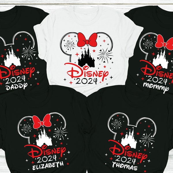 Custom Disney 2024 Shirts, Disney Trip Shirts, Custom Disney Family Shirts, Disneyworld Shirts, Disneyland Family Shirt, Disney Group Shirts