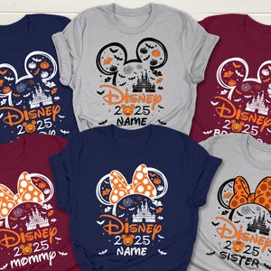 Custom Mickey and Minnie Halloween Shirt,Disney Halloween 2025 Group Tshirt, Disney Halloween Matching Shirt,Disneyland Halloween Family Tee