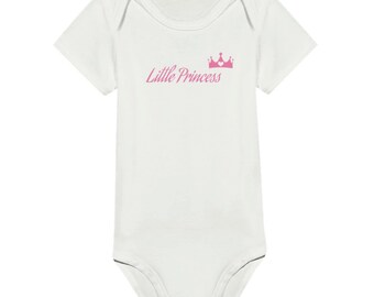 Baby Onesie; Cute Infant Fine Jersey Little Princess All-in-One Body Suit - Snuggle Up in Royal Style