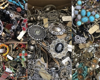 20 lbs Broken JEWELRY LOT some broken some not Necklaces, Bracelets, Earrings- No Plastic All metal !!