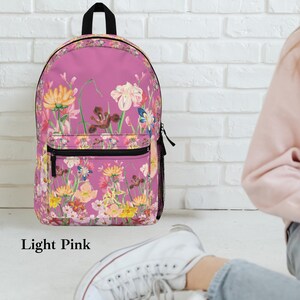 Wildblumen-Blumen-Rucksack für Frauen Boho Laptop-Buch-Tasche für ihr Geschenk an Tochter Blumen-Einkaufstasche mit Fächern College-Zubehörtasche