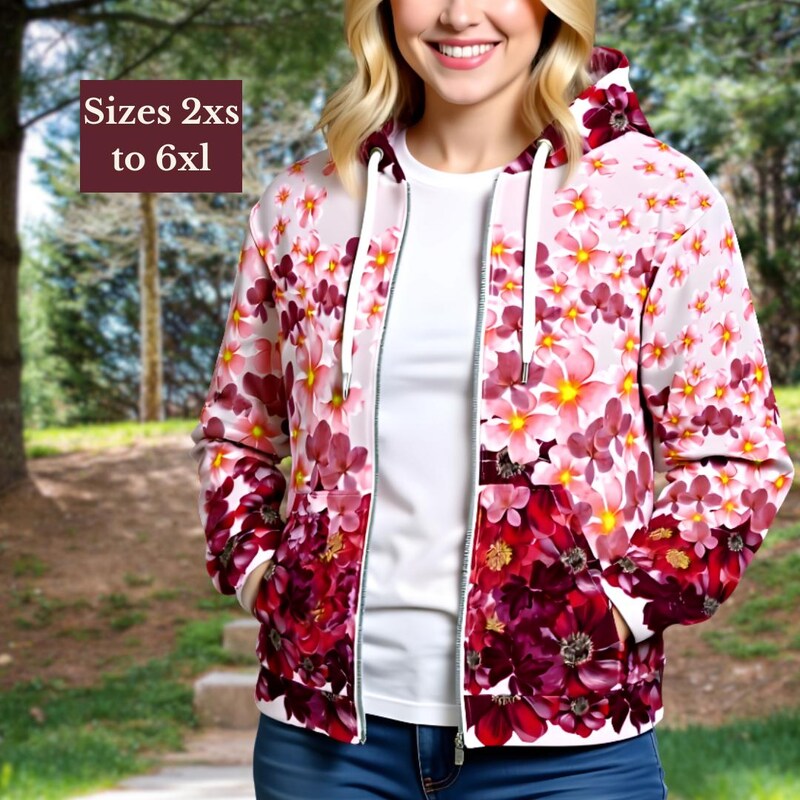 Floral Flower Print Hoodie Dress