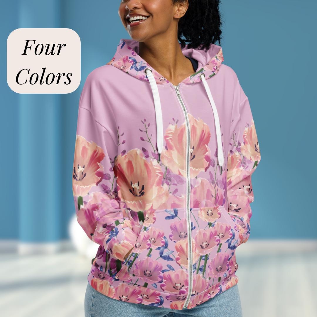 Fleur Indigine Mais Men's Zipper Hoodie