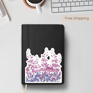 Lavendel Blumen Kuss Schnitt Aufkleber für Planer Lila Blumen Aufkleber für Scrap Buch Aufkleber für DIY Basteln für Kinder Blumen Laptop Aufkleber Kindle