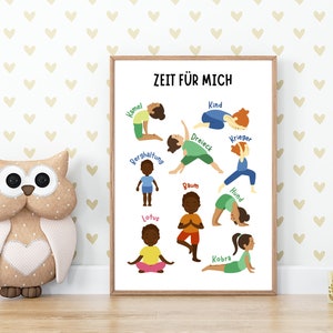 Poster di yoga | Bambini | Impara | Montessori