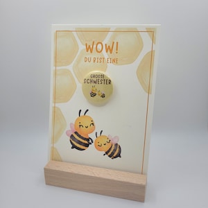 Bouton Grand frère et grande soeur | Cadeau de naissance | Insignes pour frères et sœurs
