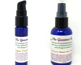2 oz MATURE SKIN SERUM Organic Wrinkle Treatment Pump Moisturizer Natural Normal Skin Mature Day Facial Neck Eye Night Cream Lotion Face
