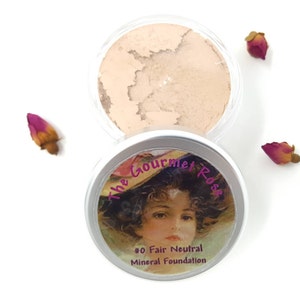 FAIR NEUTRAL #0 Sheer Bare Foundation Minerals Acne Cover Ivory Pale Natural Matte Flawless Mineral Makeup Full Size Bulk Refill Sample Jar