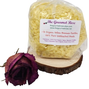 1 lb ORGANIC YELLOW BEESWAX Pastilles Bees Bee Wax Beads Premium Prime Grade A 100% Pure Candle Making Lip Balm Supplies Unbleached 16 oz