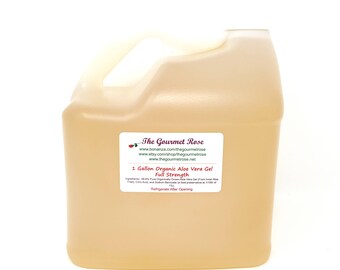 Gallon ORGANIC ALOE VERA Gel Juice All Natural Healing Food Grade Full Strength Undiluted Skin Care Soaps Sunburn Heartburn Relief Remedy