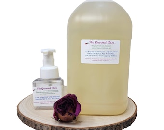1 GALLON FOAMING SOAP 100% All Natural Hand Body Foamer Foamy Gentle Mild Foam Facial Cleanser Sensitive Skin Vegan Unscented Bulk Wholesale