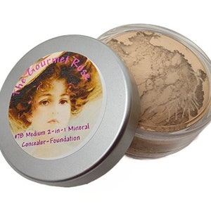 MEDIUM BEIGE #7A Sheer Bare Foundation Minerals Acne Cover Neutral Natural Matte Flawless Mineral Makeup Full Size Bulk Refill Sample Jar
