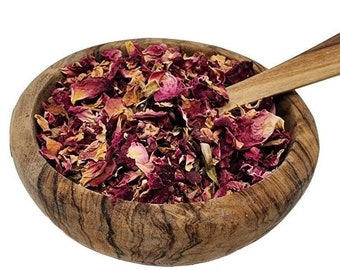 1 oz RED ROSE PETALS Only Tea Dried Flowers Rosa Canina Edible Culinary Food Grade Baking Beauty Soap Herbs Bulk Wholesale 1st Quality #1