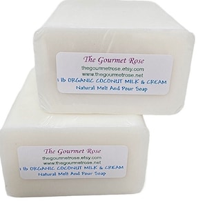 2 lb Organic Coconut Milk Cream Soap Base Melt And Pour