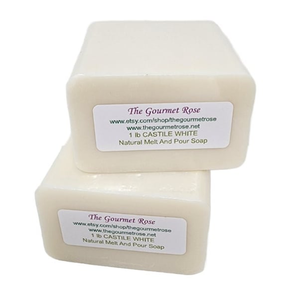 1 or 2 lb CASTILE WHITE SOAP Melt And Pour Base Extra Virgin Pure All Natural Pure Opaque Glycerin Making Diy Making Rspo Sustainable Palm