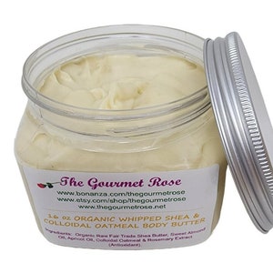 16 oz ORGANIC WHIPPED SHEA Body Butter Dry Skin Remedy Cream All Natural Yogurt Frosting Unscented Lotion Moisturizer Eczema Wholesale Bulk