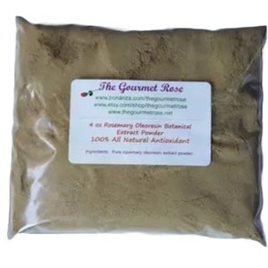 4:1 EXTRACTO DE ROMERO EN POLVO Oleorresina Hierba Hierba Botánica Puro Antioxidante Natural Cuidado de la Piel Elasticidad Proceso de Envejecimiento Lento 2 oz o 4 oz