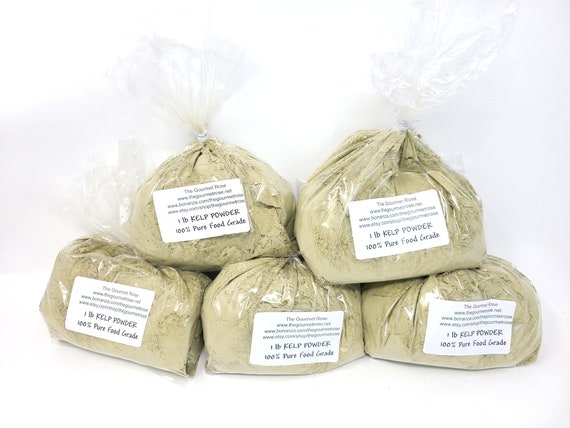 5 or 10 lb ORGANIC KELP POWDER Granules Culinary Atlantic Seaweed Food Grade Pure Face Facial Mask Body Wrap Spa Mud Mineral Wholesale Bulk