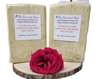 5 lb or 10 lb ORGANIC SHEA BUTTER Creamy Unrefined Raw Refined Pure All Natural Ivory White Body Butter Lotion Cream African Wholesale Bulk