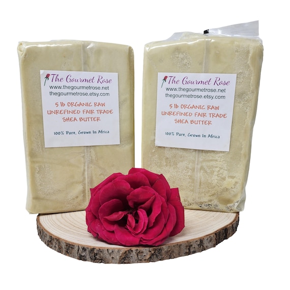 5 lb or 10 lb ORGANIC SHEA BUTTER Creamy Unrefined Raw Refined Pure All Natural Ivory White Body Butter Lotion Cream African Wholesale Bulk