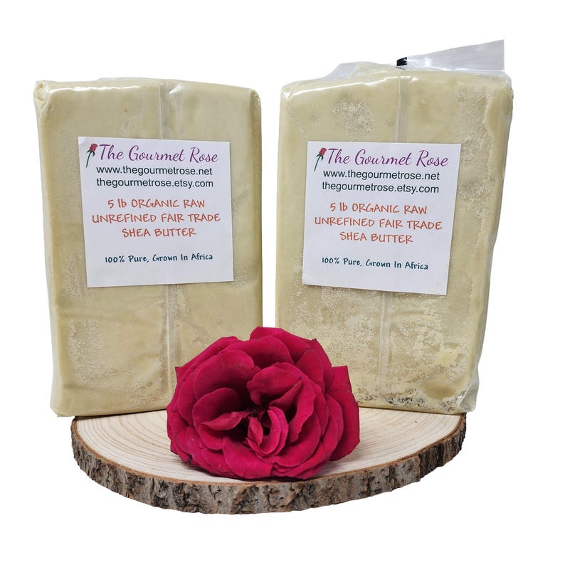5 lb or 10 lb ORGANIC SHEA BUTTER Creamy Unrefined Raw Refined Pure All Natural Ivory White Body Butter Lotion Cream African Wholesale Bulk image 1