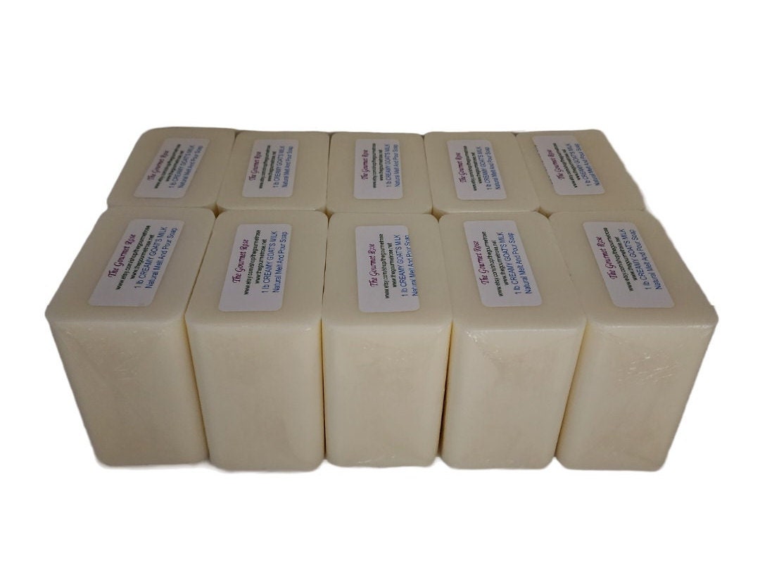 10 Lb CREAMY GOAT'S MILK Melt and Pour Soap Base Goats Goat Glycerin 100%  All Natural Luxury Premium Biodegradable Non-gmo Wholesale Bulk -  Hong