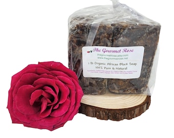 1 lb ORGANIC BLACK SOAP African Maskne Body Bar Acne Blemish All Natural Black Heads Proactive Skin Solution Melt and Pour Wholesale Bulk