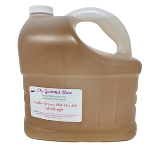 1 GALLON ORGANIC ALOE Vera Juice Gel Inner Filet Cold Pressed Processed Full Strength Undiluted Skin Care Sunburn Remedy Wholesale Bulk