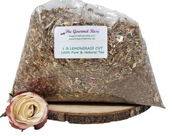 1 libra de capim-limão seco cortado para chá, folhas de capim-limão egípcio peneiradas, citronela, culinária tailandesa asiática, ervas aromáticas, atacado de ervas, 454 g (16 oz)