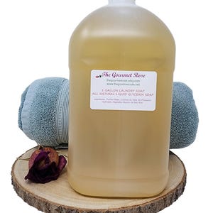 NATURAL LAUNDRY SOAP Gallon Detergent Free All Unscented Biodegradable Glycerin Vegan Liquid Gel Wholesale Bulk Eco Earth Friendly 64+ Loads