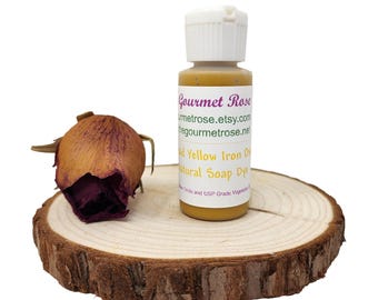 1 oz LIQUID YELLOW IRON Oxide Soap Colorant Natural Dye Handmade Bath Salts Scrubs Skin Melt Pour Cold Processed Process Oil Water Soluble
