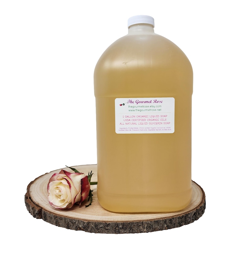 SAVON LIQUIDE BIOLOGIQUE Glycérine, huile d'olive épaisse, sans parfum, entièrement naturel végétalien pour le corps, lavage de bain, gel douche, visage, vente en gros, 1 gallon image 1
