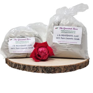 ORGANIC BENTONITE CLAY Pure Sodium Body Wrap Cosmetic Face Facial Mud Mask Natural Skin Detox Shaving Soap Additive Bath Scrub 1 lb or 2 lb