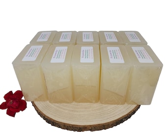 Jabón de 10 libras EXTRA DURO TRANSPARENTE para derretir y verter Glicerina Vegano Base totalmente natural Larga duración Como el proceso de molienda procesado en frío Sin sudor Sudoración