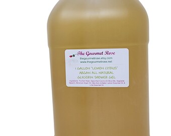 CITRUS ARGANTVÅL Flytande Duschkräm Duschgel Citron Lime Helt Naturlig Ren Marockansk Olja Lyxig Bad Ansikts Handrengöring Partihandel Bulk Gallon